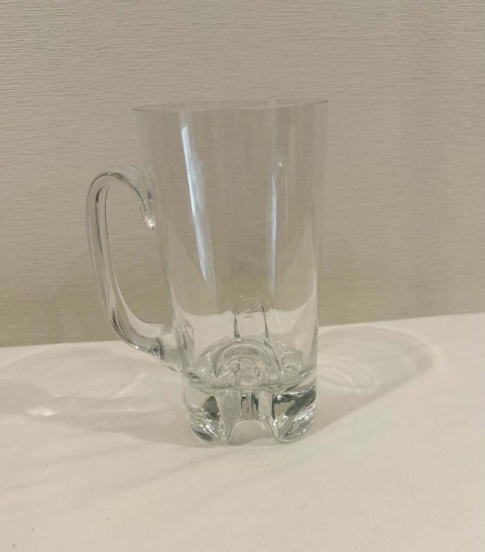 Iittala Gaissa Clear Glass Beer Mug Tankard by Tapio Wirkkala